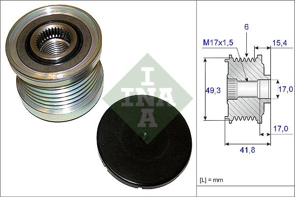 INA 535 0193 10 - Fulie, alternator parts5.com