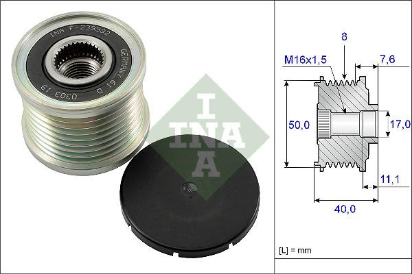 INA 535 0119 10 - Fulie, alternator parts5.com