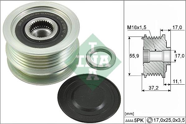 INA 535 0116 10 - Ремъчна шайба, генератор parts5.com