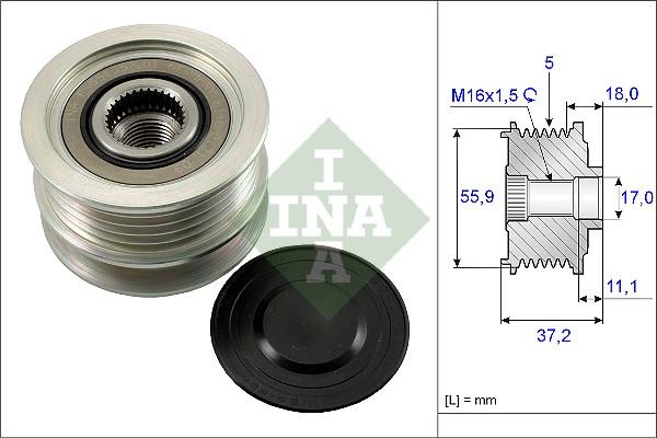 INA 535 0113 10 - Polea, alternador parts5.com