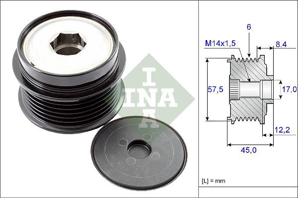 INA 535 0174 10 - Polea, alternador parts5.com