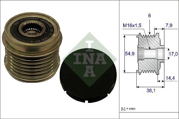 INA 535 0176 10 - Alternatör kasnağı parts5.com