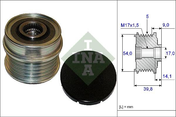 INA 535 0171 10 - Pulley, alternator, freewheel clutch parts5.com