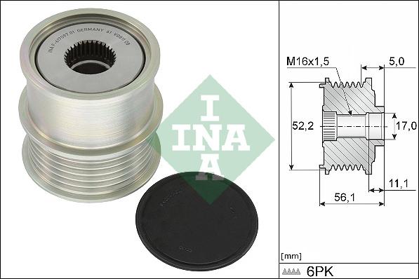 INA 535 0363 10 - Τροχαλία ιμάντα , γεννήτρια parts5.com