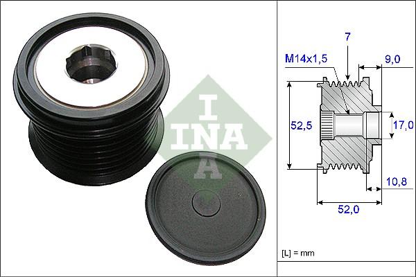 INA 535 0209 10 - Alternatör kasnağı parts5.com