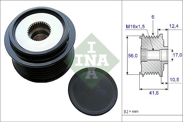 INA 535 0210 10 - Polea, alternador parts5.com