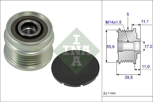 INA 535 0218 10 - Τροχαλία ιμάντα , γεννήτρια parts5.com