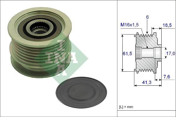 INA 535 0234 10 - Fulie, alternator parts5.com