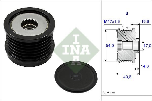 INA 535 0230 10 - Fulie, alternator parts5.com