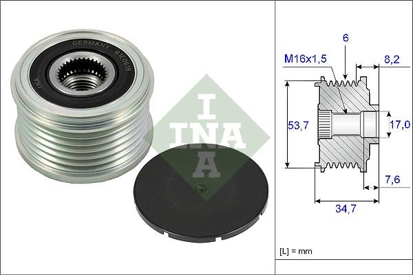 INA 535 0224 10 - Rihmaratas,generaator parts5.com