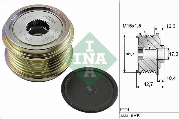 INA 535 0276 10 - Fulie, alternator parts5.com