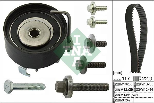 INA 530 0495 10 - Set curea de distributie parts5.com