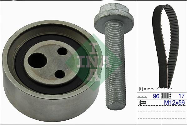 INA 530 0490 10 - Комплект ангренажен ремък parts5.com