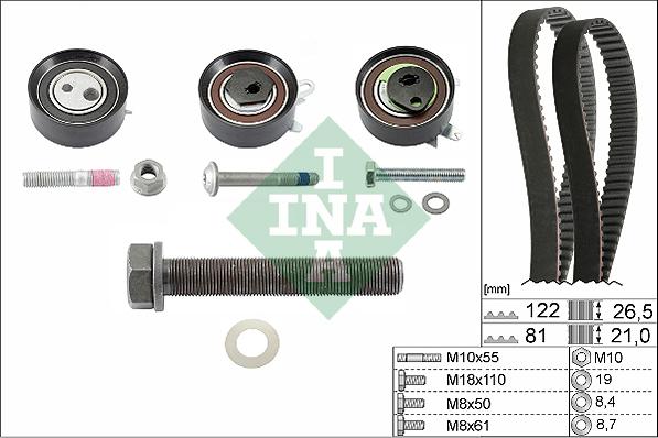 INA 530 0484 10 - Sada ozubeného remeňa parts5.com