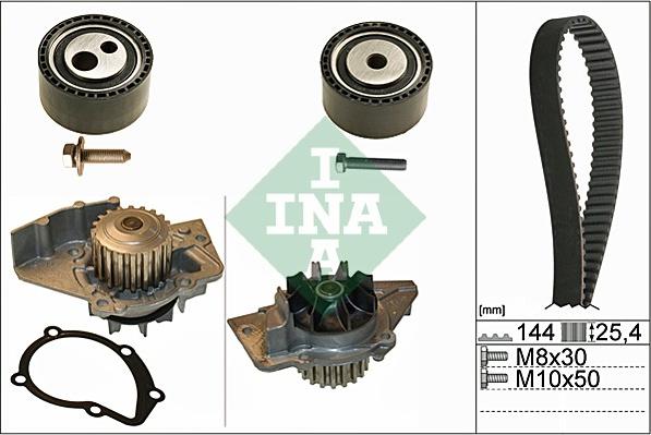 INA 530 0474 30 - Vesipumppu + jakohihnasarja parts5.com