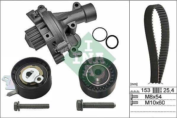 INA 530 0471 30 - Water Pump & Timing Belt Set parts5.com