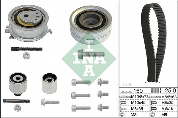 INA 530 0550 10 - Kit de distribution parts5.com