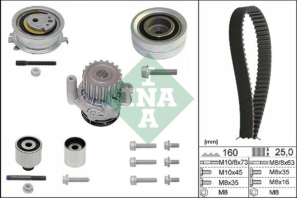 INA 530 0550 32 - Bomba de agua + kit correa distribución parts5.com