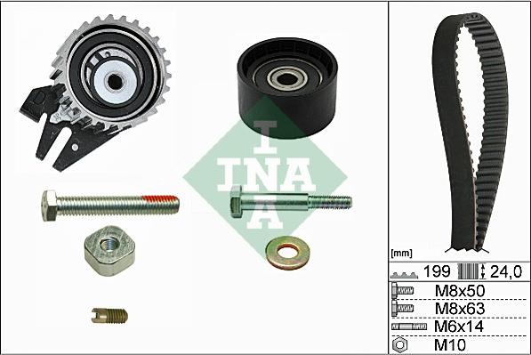 INA 530 0562 10 - Σετ οδοντωτού ιμάντα parts5.com