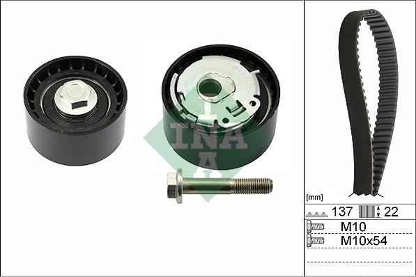 INA 530 0536 10 - Komplet (kit) zobatega jermena parts5.com