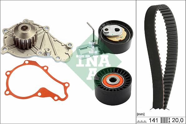 INA 530 0698 30 - Pompa wodna + zestaw paska rozrządu parts5.com