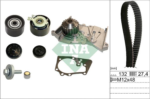 INA 530 0640 30 - Vízpumpa + fogasszíj készlet parts5.com