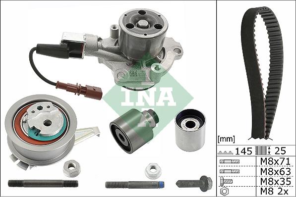 INA 530 0650 30 - Bomba de agua + kit correa distribución parts5.com