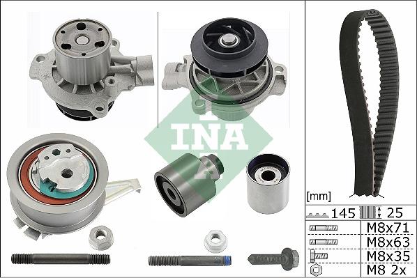 INA 530 0650 31 - Bomba de agua + kit correa distribución parts5.com