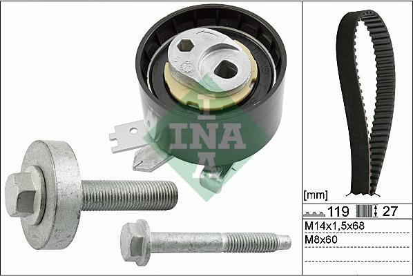 INA 530 0607 10 - Sada rozvodového řemene parts5.com