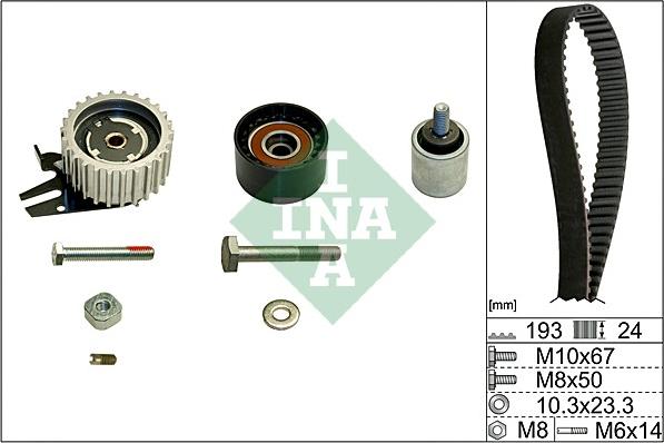 INA 530 0619 10 - Juego de correas dentadas parts5.com