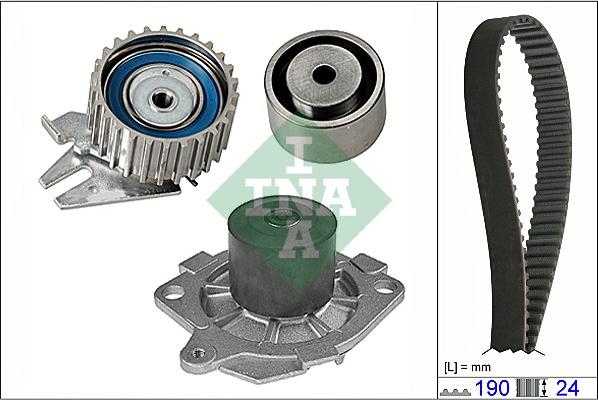 INA 530 0620 30 - Bomba de agua + kit correa distribución parts5.com