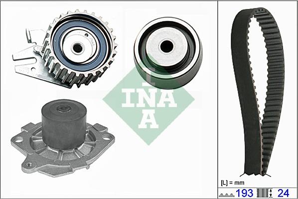 INA 530 0621 30 - Bomba de agua + kit correa distribución parts5.com