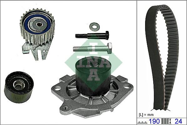 INA 530 0622 30 - Set pompa apa + curea dintata parts5.com