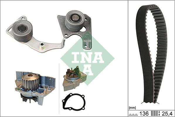 INA 530 0096 31 - Vesipumppu + jakohihnasarja parts5.com