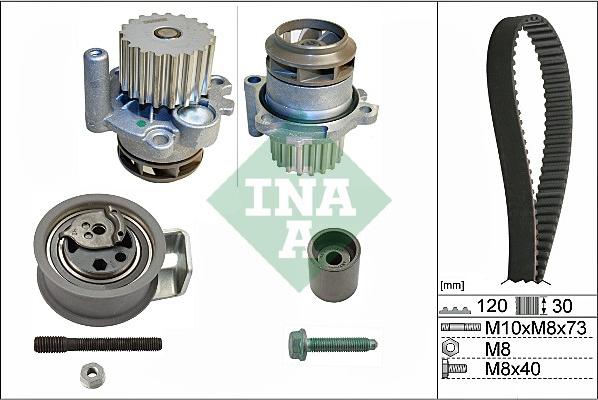 INA 530 0091 30 - Wasserpumpe + Zahnriemensatz parts5.com