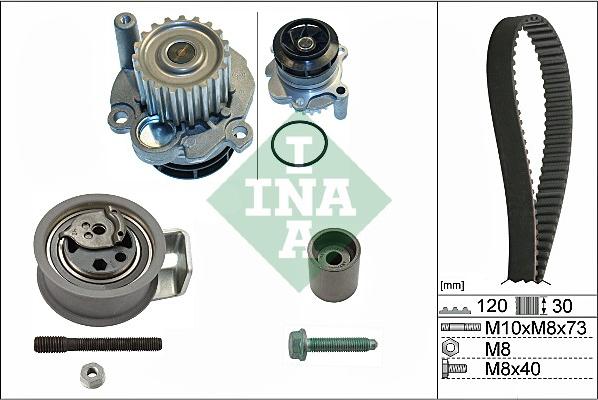 INA 530 0091 31 - Set pompa apa + curea dintata parts5.com