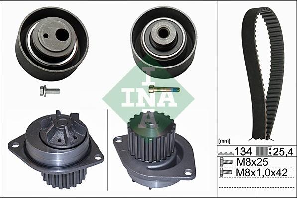 INA 530 0055 30 - Pumpa za vodu + komplet zupčastog kaiša parts5.com