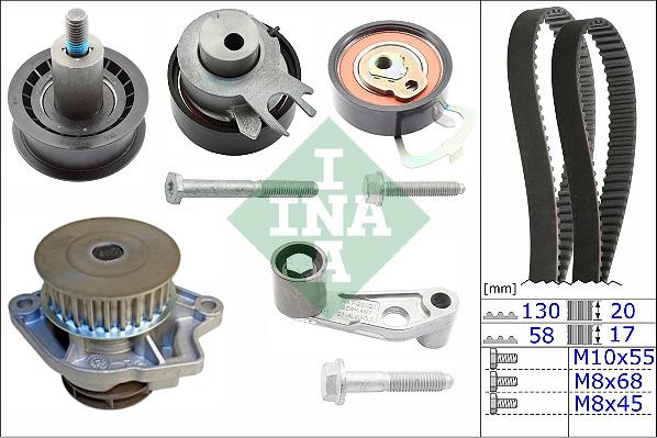 INA 530 0089 31 - Water Pump & Timing Belt Set parts5.com