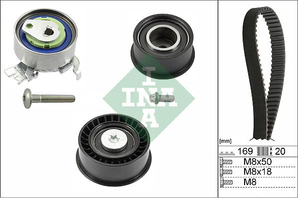 INA 530 0078 10 - Komplet (kit) zobatega jermena parts5.com