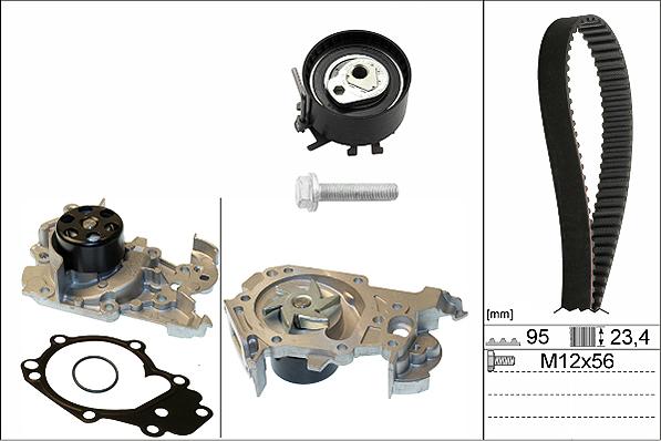 INA 530 0195 30 - Bomba de agua + kit correa distribución parts5.com