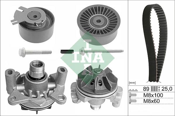 INA 530019830 - Water Pump & Timing Belt Set parts5.com