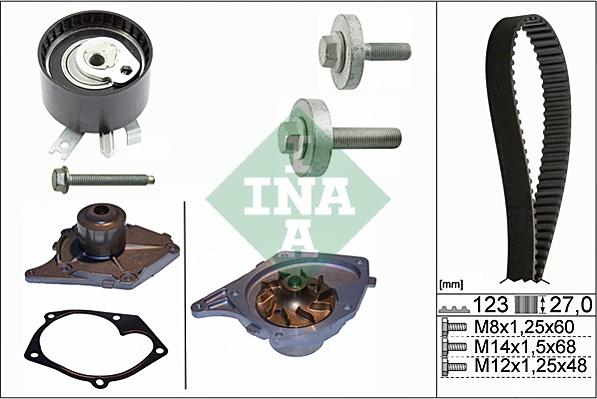 INA 530 0197 30 - Bomba de agua + kit correa distribución parts5.com