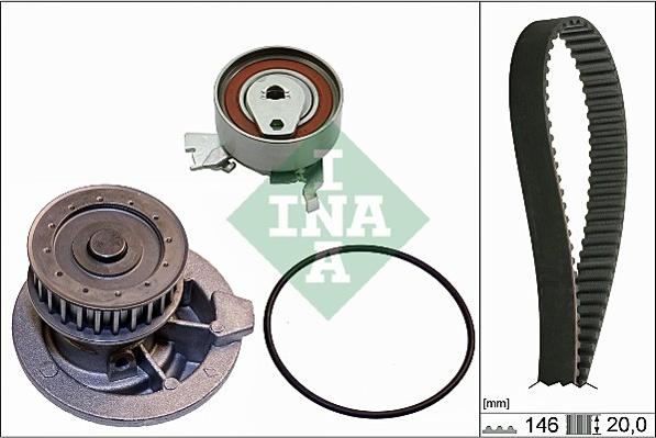 INA 530 0147 30 - Vesipumppu + jakohihnasarja parts5.com