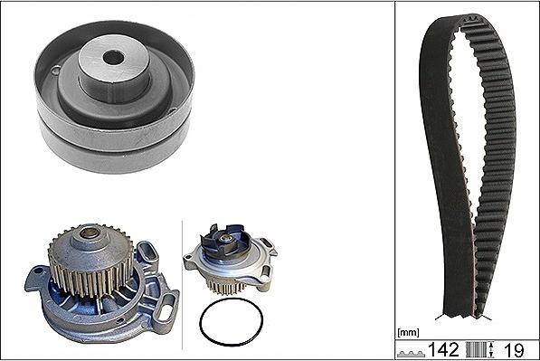 INA 530 0156 30 - Set pompa apa + curea dintata parts5.com