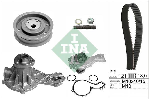 INA 530 0162 30 - Αντλία νερού + σετ οδοντωτού ιμάντα parts5.com