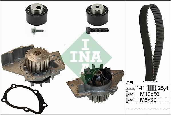 INA 530 0111 30 - Pompa wodna + zestaw paska rozrządu parts5.com