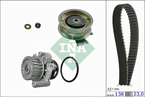 INA 530 0171 30 - Водяной насос + комплект зубчатого ремня parts5.com