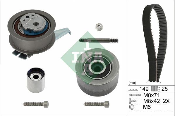 INA 530 0835 10 - Timing Belt Set parts5.com