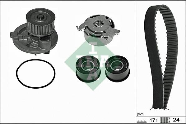 INA 530 0358 31 - Vízpumpa + fogasszíj készlet parts5.com