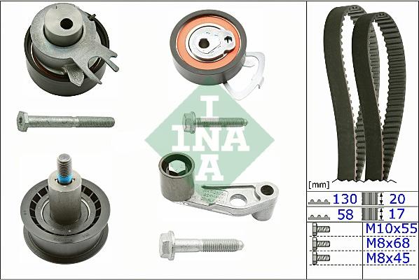 INA 530 0360 10 - Zestaw paska rozrządu parts5.com